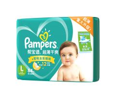 幫寶适超薄幹爽紙(zhǐ)尿褲L碼84片