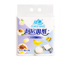 可(kě)惠廚房(fáng)用(yòng)紙(zhǐ)2卷裝80段
